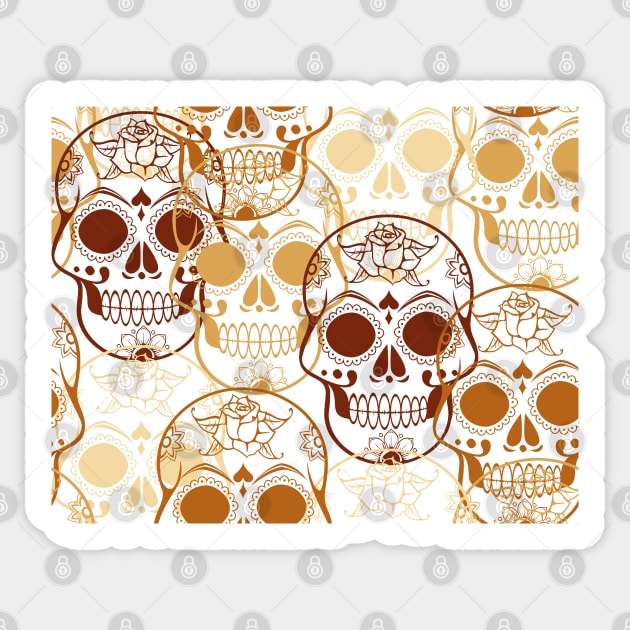 Halloween Sugar Skulls Sticker by justrachna